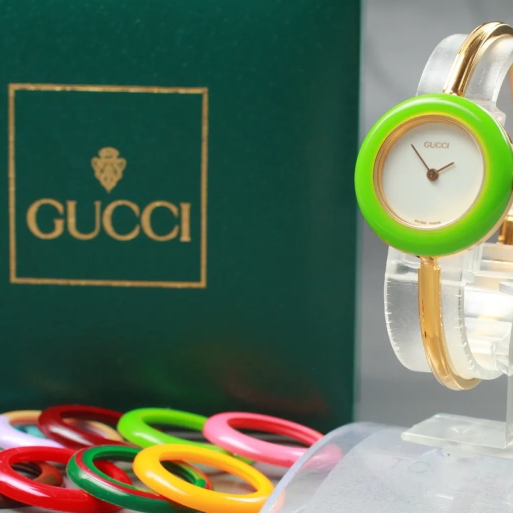 14k Gold Plated Gucci Watch Swiss Made Quartz